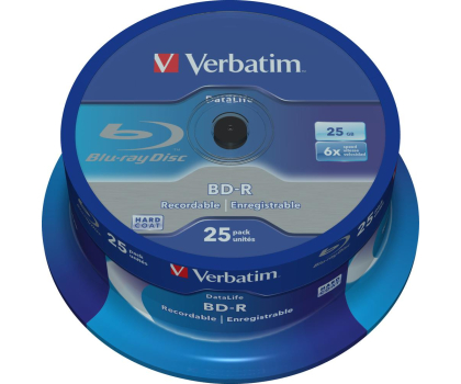 Płyta CD/DVD/Blu-Ray VERBATIM BluRay 6x 25GB DataLife cake 25 szt